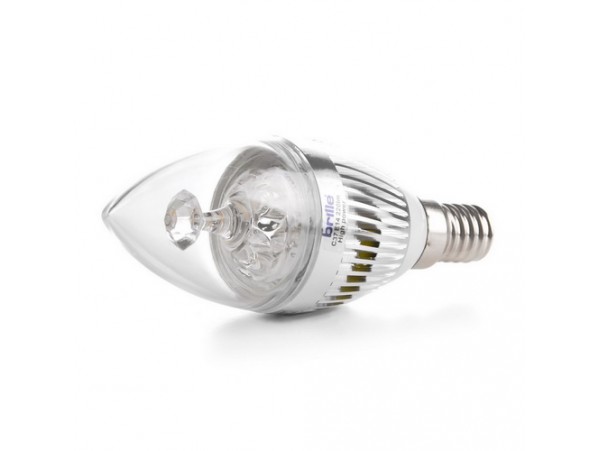 Купить LED E14 3W 3 pcs WW C37 High power лампа светодиодная Brille